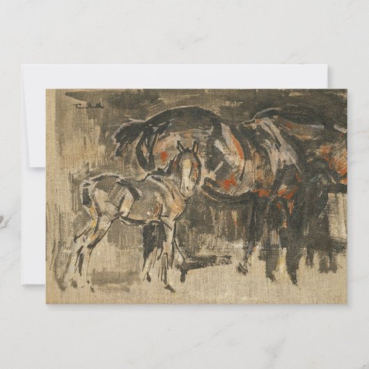 Mare en veulen | Joseph Crawhall (Voorkant)