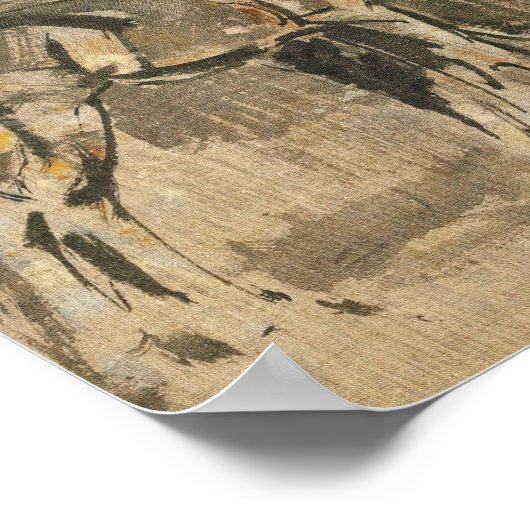 Mare en veulen | Joseph Crawhall Poster (Hoek)