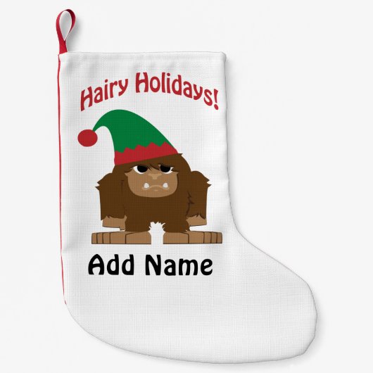 Mare Feestdagen! Kerstsasquatch Kleine Kerstsok (Voorkant)