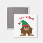 Mare Feestdagen! Kerstsasquatch Magneet (Voorkant / Achterkant)