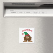 Mare Feestdagen! Kerstsasquatch Magneet (Insitu (Vaatwasser))