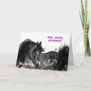 Mare & Filly   Ma, mama, mama, gelukkige moederdag Kaart
