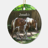 Mare & Foal Baby's eerste kerst Ornament (Links)