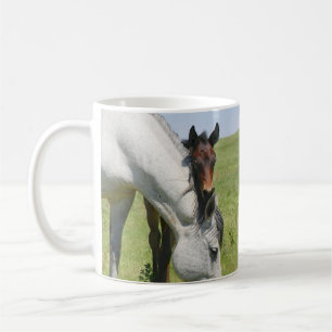 Mare grazing met Mok van de Kleur