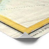 Mare Island Strait en Vallejo Map (1857) Poster (Hoek)