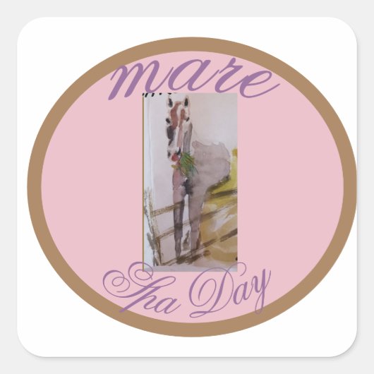 Mare Spa Day Vierkante Sticker (Voorkant)