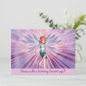 Mare uitnodiging - aanpasbare kleine meisjes (Staand voorkant)