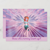 Mare uitnodiging - aanpasbare kleine meisjes (Voorkant / Achterkant)