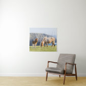 Mare with Foal, Shetland Islands, Scotland Wandkleed (In Situ (horizontaal))