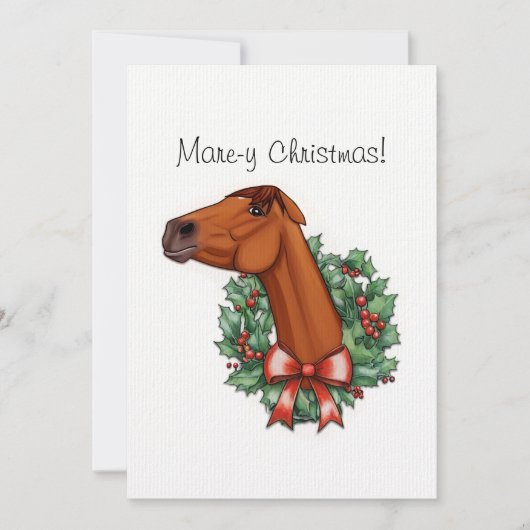 Mare-y Christmas Flat Kaart (Voorkant)