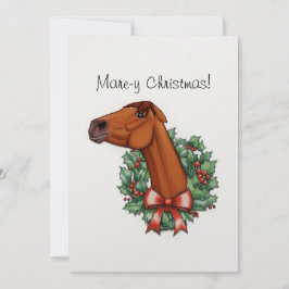 Mare-y Christmas Flat Kaart