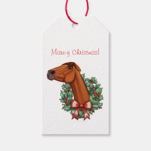 Mare-y Christmas Flat Kaart Cadeaulabel (Voorkant)