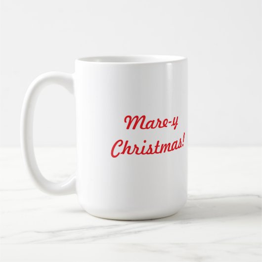 Mare-y Christmas! Funny Horse Mok groot (Links)