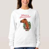 Mare-y Christmas! Funny Horse Sweatshirt (Voorkant)
