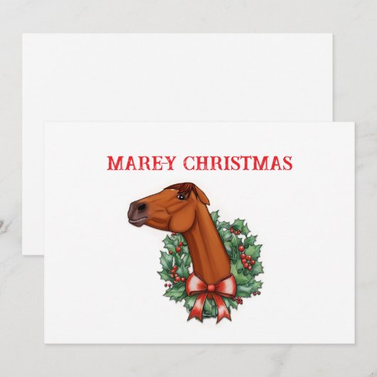 Mare-y Christmas Kaart 2 (Voorkant / Achterkant)