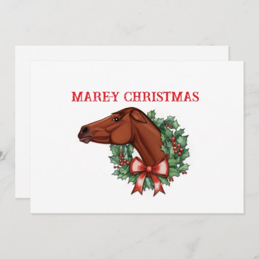 Mare-y Christmas-Kaart Aankondiging (Voorkant / Achterkant)