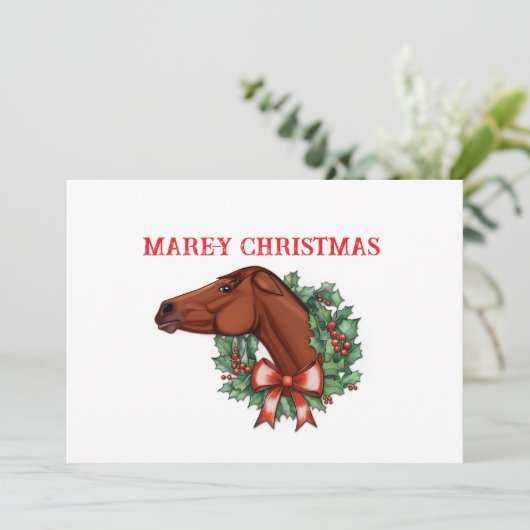 Mare-y Christmas-Kaart Aankondiging (Staand voorkant)