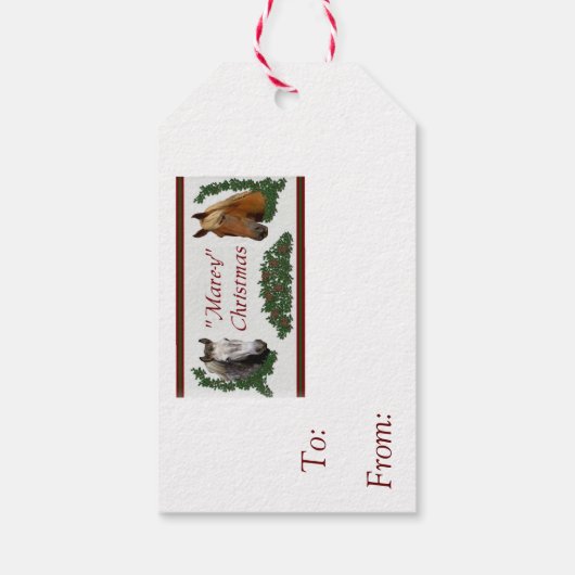 Mare-y Kerstmis Cadeaulabel (Achterkant)