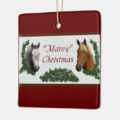 Mare-y Kerstmis Keramisch Ornament (Links)