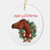 Mare-y Kerstmis Keramisch Ornament (Links)