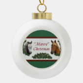 Mare-y Kerstmis Keramische Bal Ornament (Voorkant)