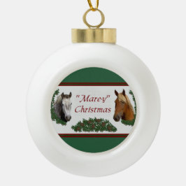 Mare-y Kerstmis Keramische Bal Ornament