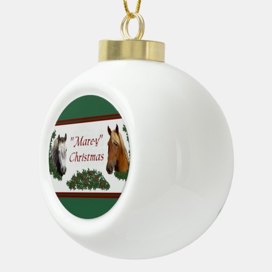 Mare-y Kerstmis Keramische Bal Ornament (Rechts)