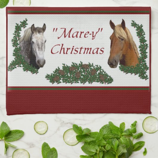 Mare-y Kerstmis Theedoek (Gevouwen)