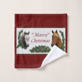 Mare-y kerstpaardjes bad handdoek (Wasdoekje)