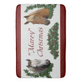 Mare-y kerstpaardjes badmat (Voorkant Verticaal)