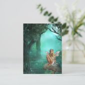 Mare zitting op een champignonpleister Briefkaart  (Staand voorkant)