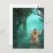 Mare zitting op een champignonpleister Briefkaart  (Voorkant / Achterkant)