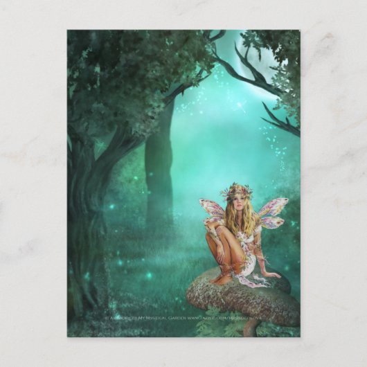 Mare zitting op een champignonpleister Briefkaart  (Voorkant)