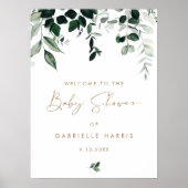 MAREE Greenery Baby shower Welkomstbord Poster (Voorkant)