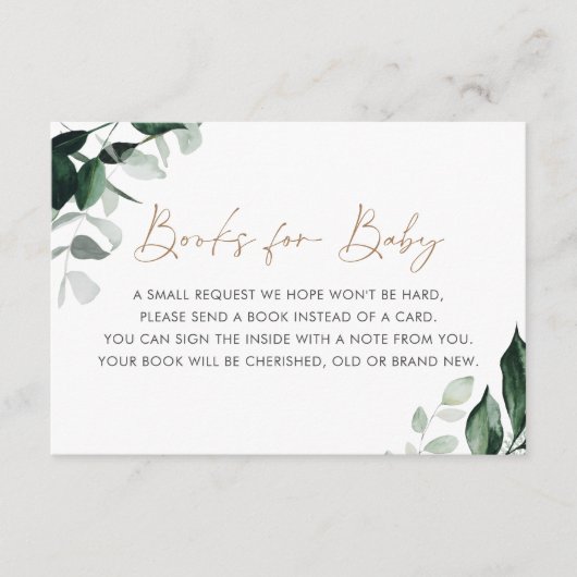 MAREE Greenery Books for Baby Insert Kaart (Voorkant)