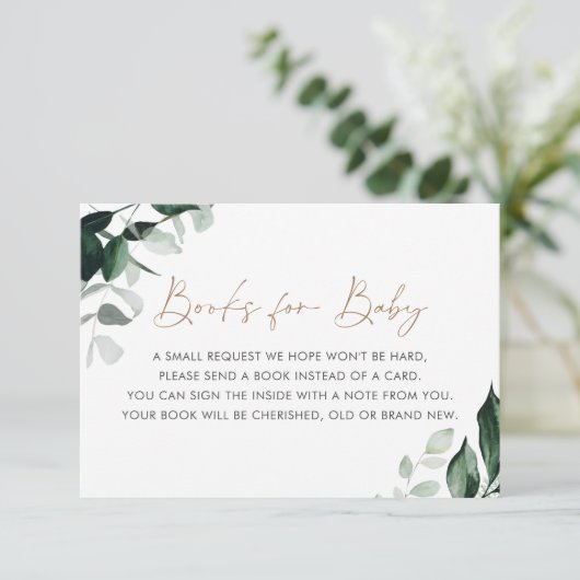 MAREE Greenery Books for Baby Insert Kaart (Staand voorkant)