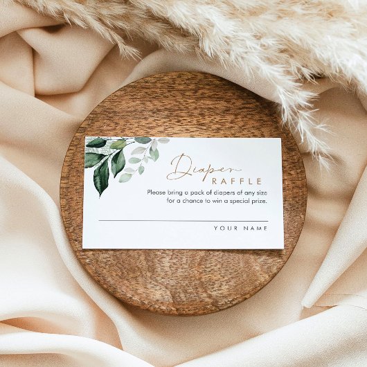 MAREE Greenery Diaper Raffle Kaart (set van 100) Visitekaartje