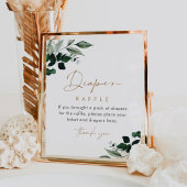 MAREE Greenery Diaper Raffle Sign Poster