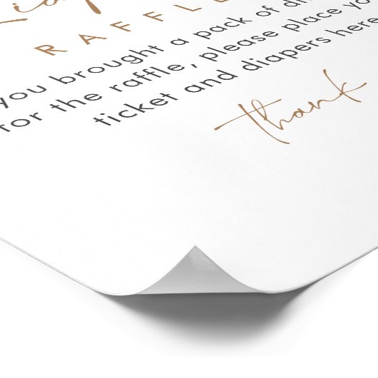 MAREE Greenery Diaper Raffle Sign Poster (Hoek)