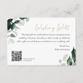 MAREE Groen Bruiloft Wishing Well Huwelijksreis Fo Informatiekaartje (Voorkant)