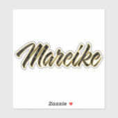 Mareike black gold Lettering Aufkleber Sticker (Vel)