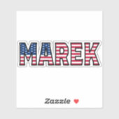 Marek Name Vorname USA Sticker Stickerset (Vel)