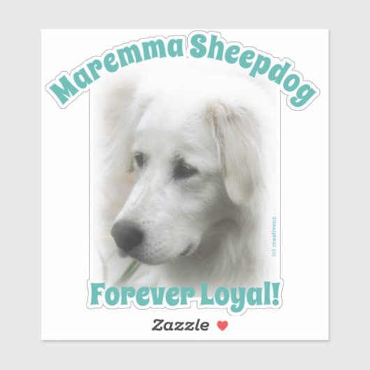 Maremma herdershond Forever Loyale doorzichtige st Sticker (Vel)