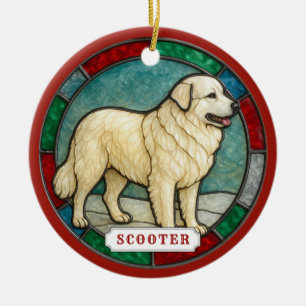 Maremma-herdershond Keramische Cirkel Ornament