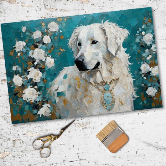 Maremma Livestock Guardian Decoupage Tissue Paper Tissuepapier