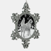 Maremma snow tin sneeuwvlok ornament (Links)