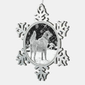 Maremma snow tin sneeuwvlok ornament (Rechts)