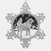 Maremma snow tin sneeuwvlok ornament (Voorkant)