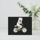 Maremmano Abruzzese Sheepdog Dog Bicycle Briefkaart (Staand voorkant)