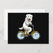 Maremmano Abruzzese Sheepdog Dog Bicycle Briefkaart (Voorkant / Achterkant)